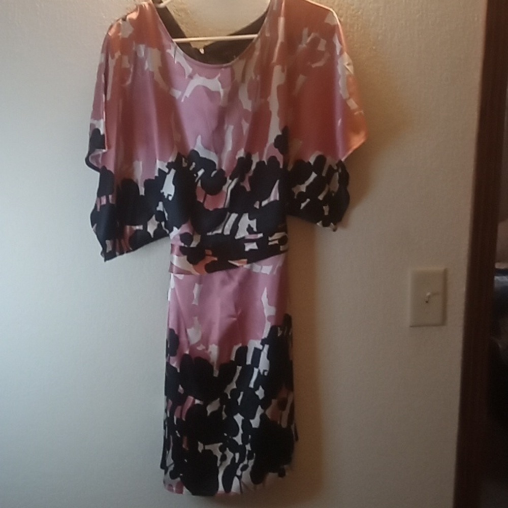 BCBG Maxazria dress, Black Pink and white